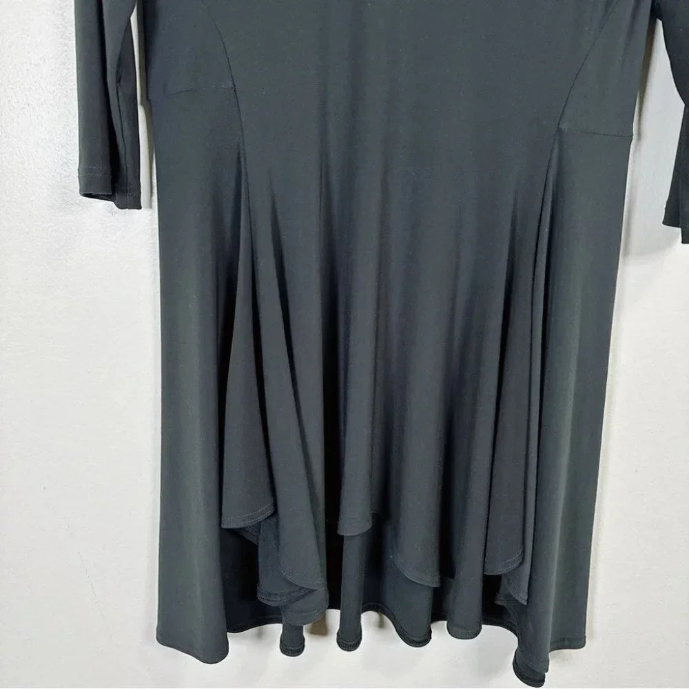 Sympli Hi Low Assymetric Three Quarter Sleeve Tunic  Grey Sage - Picture 11 of 16